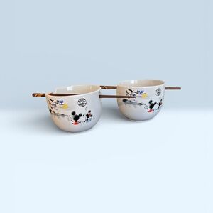 2 Mickey Mouse Ramen Bowl Set